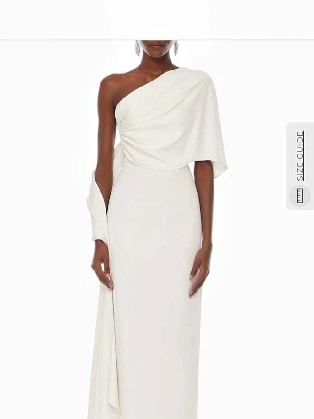 Relvoux Felicity Ivory Off Shoulder Asymmetrical Maxi Dress